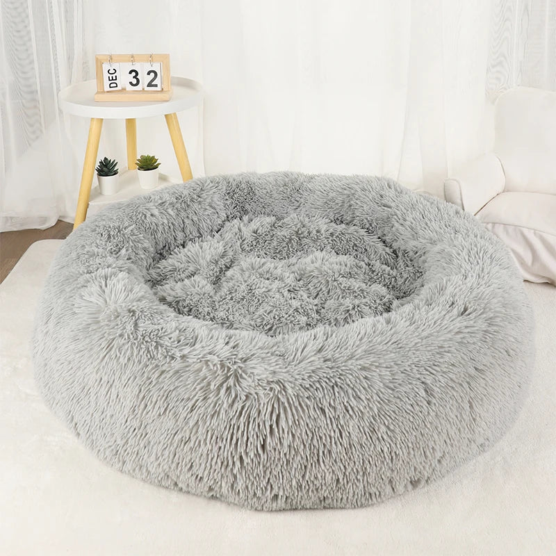 Round Plush Dog Bed