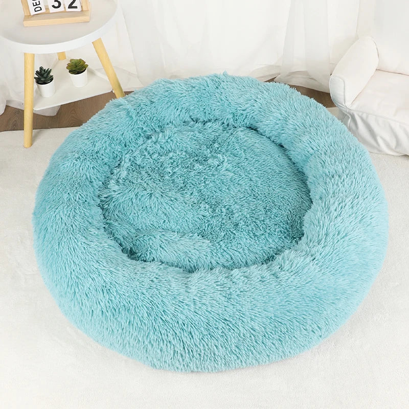 Round Plush Dog Bed