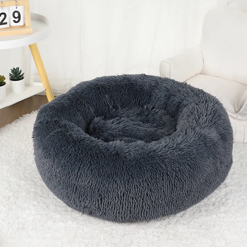 Round Plush Dog Bed